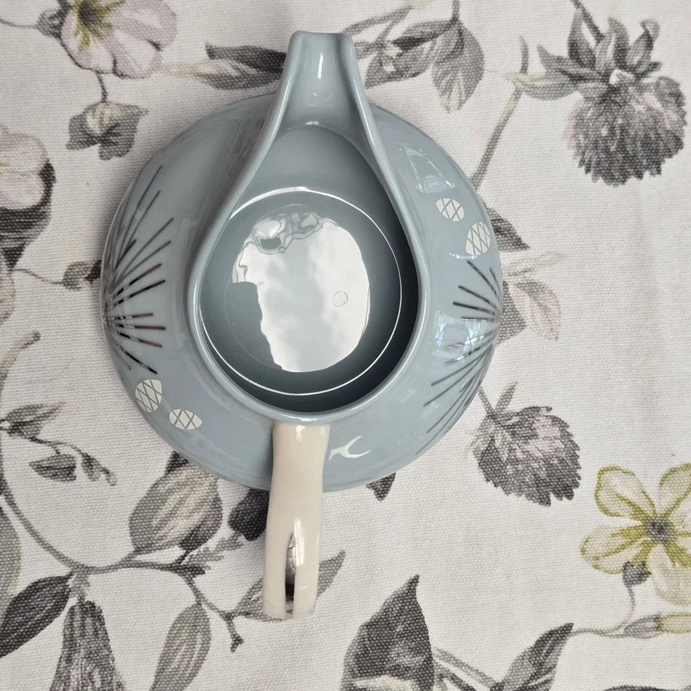 Franciscan China Silver Pine Gravy Boat —EXCELLENT